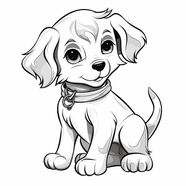 kolorowanka słodki piesek zwierzęta kolorowanka do pobrania słodki piesek zwierzaki