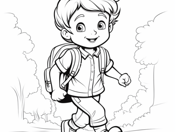 2k chłopiec w drodze do szkoły kolorowanka kolorowanka do pobrania chłopiec dziecko idzie do szkoły, powrót do szkoły