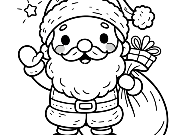 kolorowanka mikołaj, święta, Boże Narodzenie kolorowanka do pobrania mikołaj