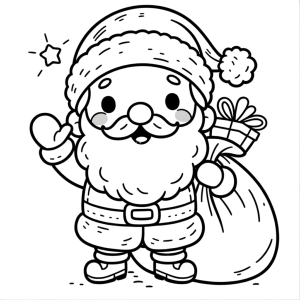 kolorowanka mikołaj, święta, Boże Narodzenie kolorowanka do pobrania mikołaj