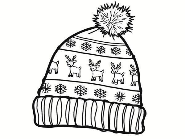 zimowa czapka w renifery zimowa czapka kolorowanka