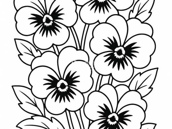 kolorowanka dla dzieci do pobrania bratki dzień mamy