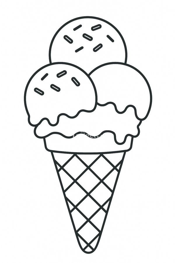 kolorowanka dla dzieci lato lody do pobrania
