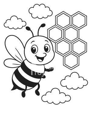 kolorowanka dla dzieci do pobrania pszczoła dzień pszczoły, owady zwierzaki