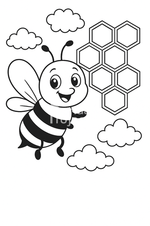 kolorowanka dla dzieci do pobrania pszczoła dzień pszczoły, owady zwierzaki