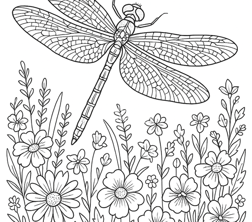 kolorowanka do pobrania lato ważka