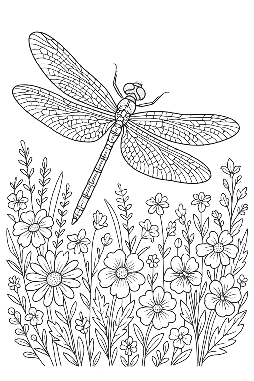 kolorowanka do pobrania lato ważka