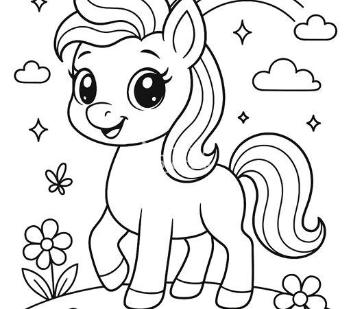 kolorowanka dla dzieci konik pony kucyk kolorowanka dla dzieci do pobrania kucyk