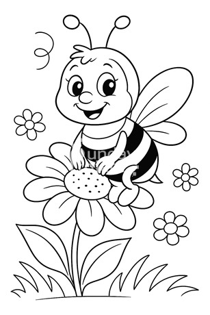 kolorowanka do pobrania na dzień pszczoły
