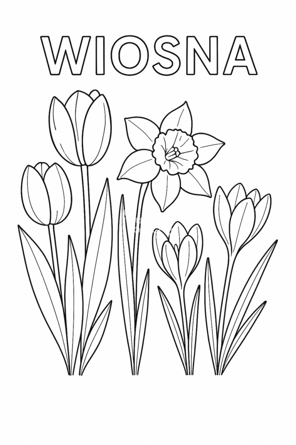 kolorowanka do pobrania wiosna kolorowanka do pobrania za darmo do druku wiosenne kwiaty