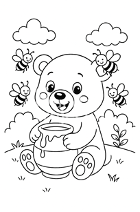 kolorowanka dla dzieci do pobrania miś kubuś puchatek