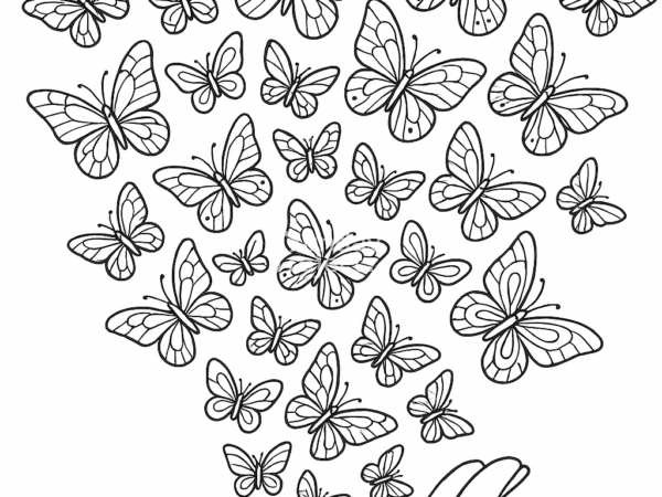 kolorowanka do pobrania motyle wyfruwające z dłoni dzień mamy wiosna