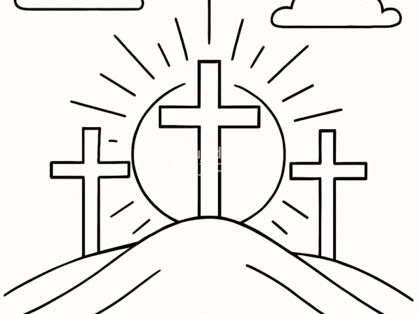 kolorowanka religijna golgota, wielki piątek kolorowanka religijna do pobrania triduum