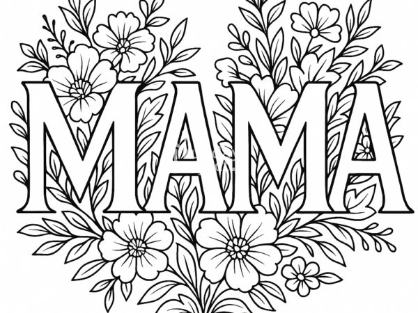 mama w kwiatach kolorowanka do pobrania kolorowanka na dzien mamy