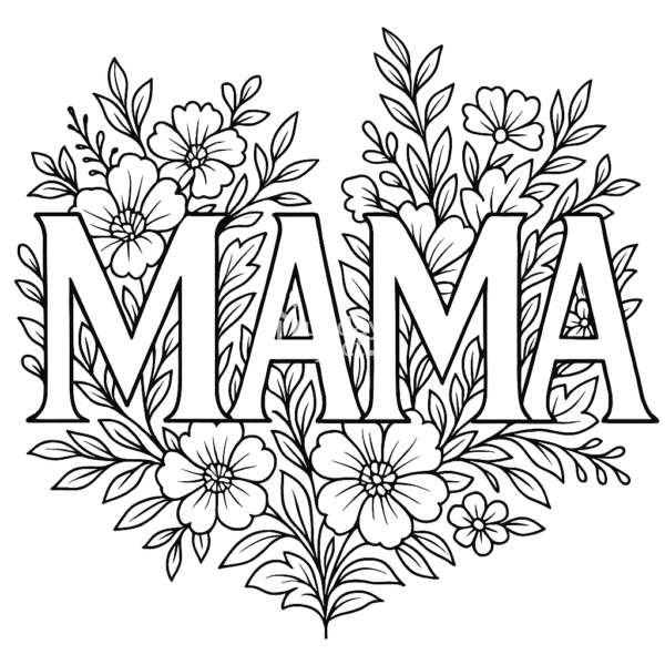 mama w kwiatach kolorowanka do pobrania kolorowanka na dzien mamy