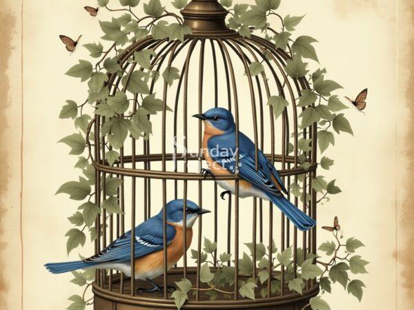 herbaciarka grafika do pobrania na herbaciarkę, szkatułkę, ptaki grafika do pobrania ptaki