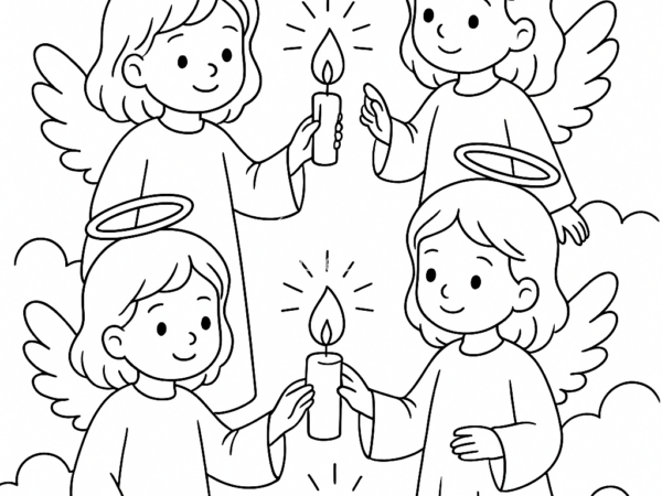 kolorowanka dla dzieci religijna wszystkich świętych