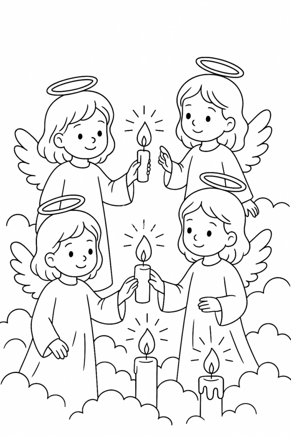 kolorowanka dla dzieci religijna wszystkich świętych