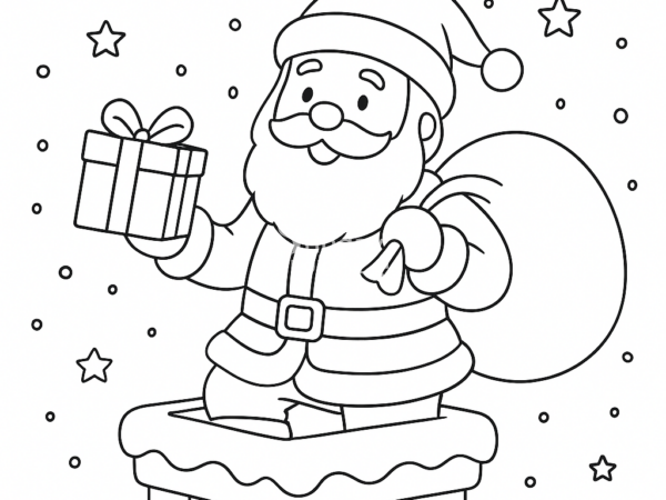 kolorowanka święta, Mikołaj