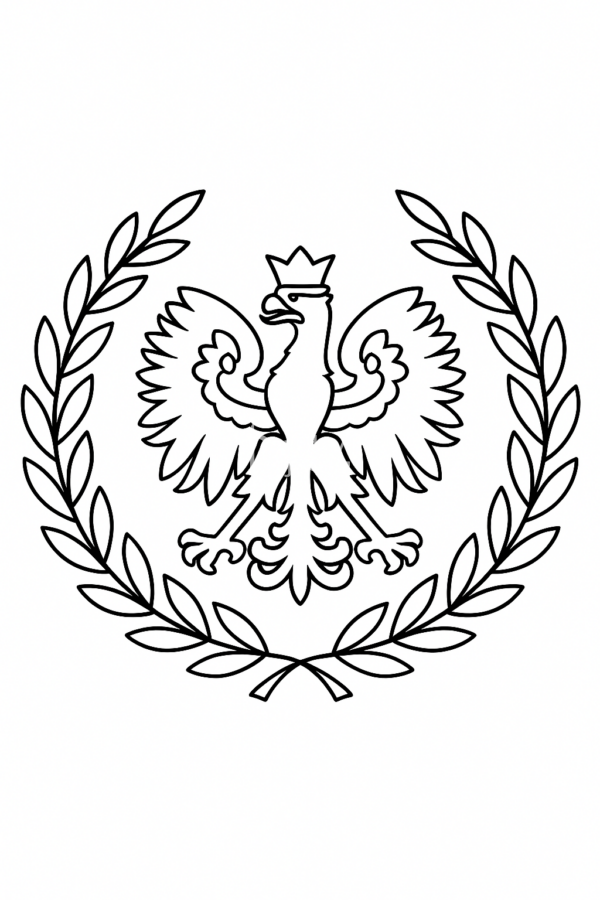 godło w wieńcu, orzeł biały 11 listopada kolorowanka do druku kolorowanka dla dzieci godło polski