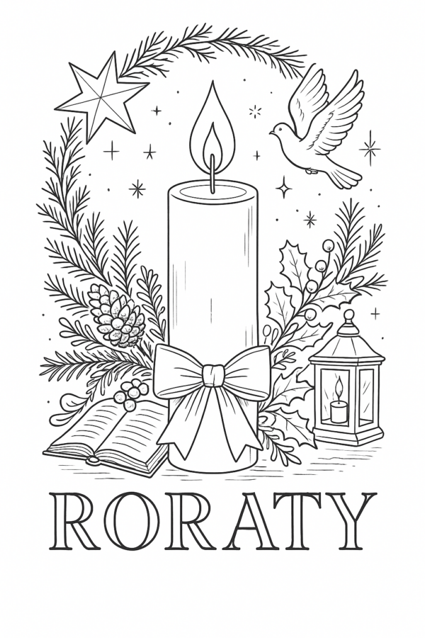 roraty kolorowanka dla dzieci adwent kolorowanka dla dzieci adwent roraty