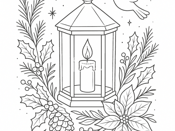 roraty lampion swieta Kolorowanka Roraty – Lampion ze Świecą i Świąteczne Ozdoby