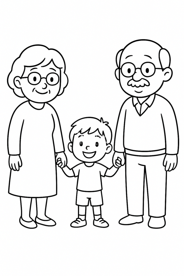 babcia i dziadek kolorowanka dla dzieci do pobrania kolorowanka na dzień babci i dziadka
