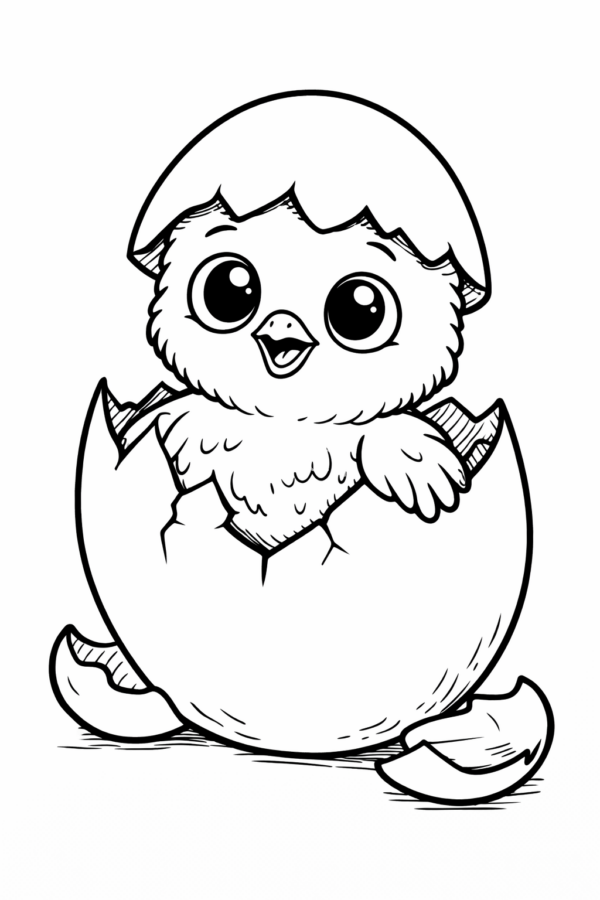 jajko kolorowanka wiosna kurczak wielkanocny