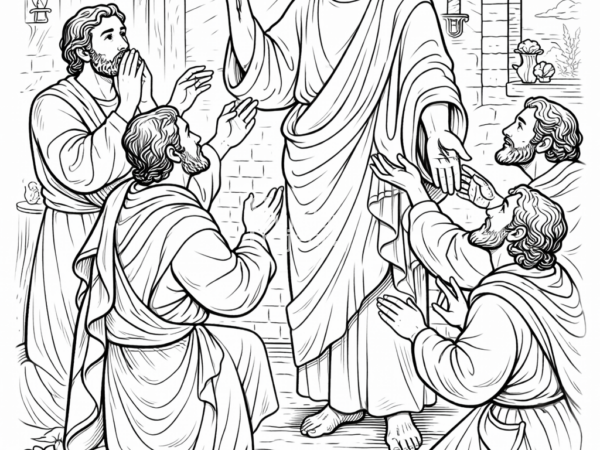 religijna kolorowanka dla dzieci wielkanoc Jezus